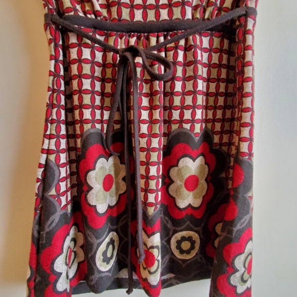 COPY - Vintage Original stretchy knit top with strings - tie front, Small size - Picture 5 of 7